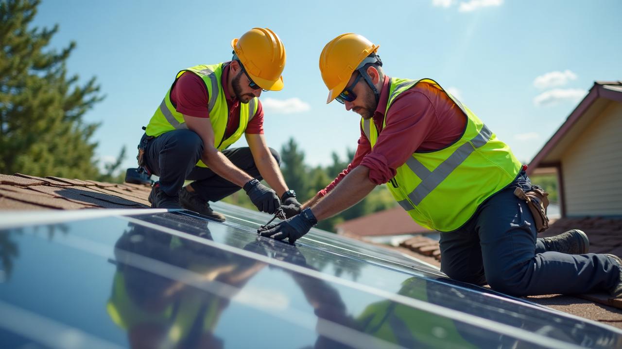 Tecnici Elettrosat al lavoro